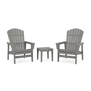 POLYWOOD 3-Piece Nautical Grand Upright Adirondack Set