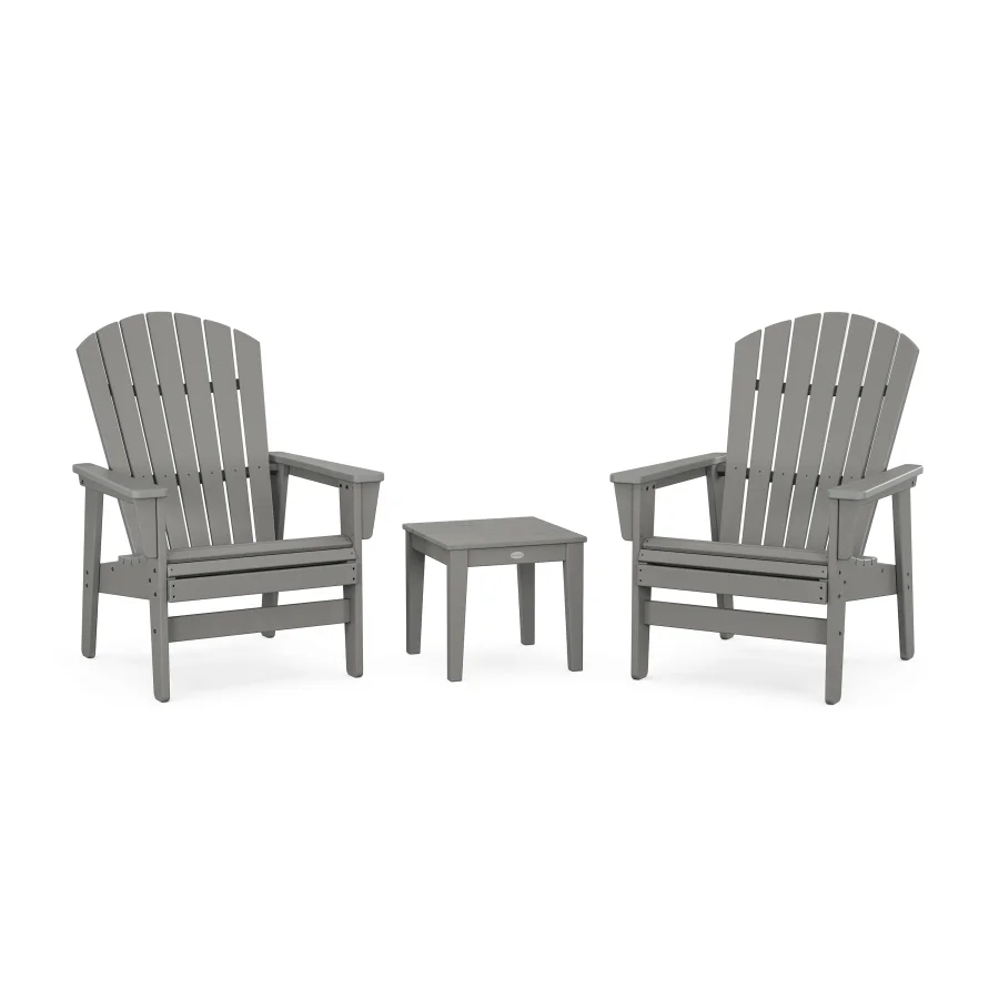 POLYWOOD 3-Piece Nautical Grand Upright Adirondack Set