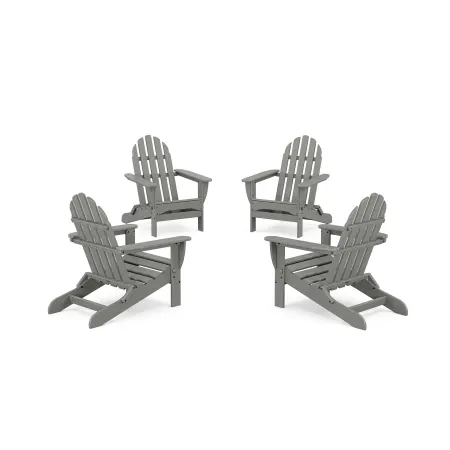 Ivy Terrace Furniture Classics 4-Piece Folding Adirondack Conversation Set