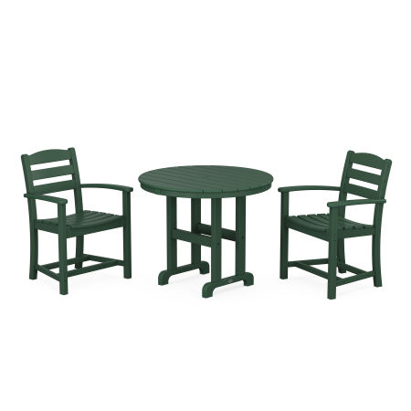 La Casa Café 3-Piece Round Dining Set in Green