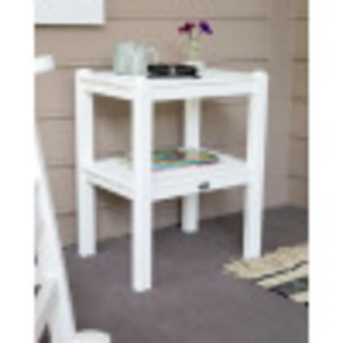 POLYWOOD Two Shelf Side Table Sand