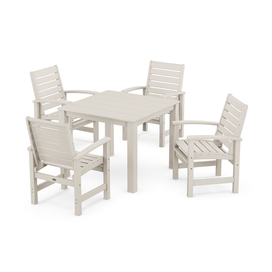 POLYWOOD Signature 5-Piece Parsons Dining Set in Sand