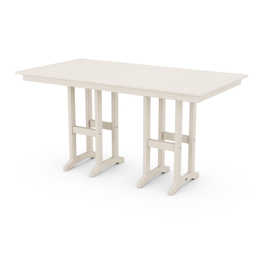 POLYWOOD Farmhouse 37" x 72" Counter Table in Sand