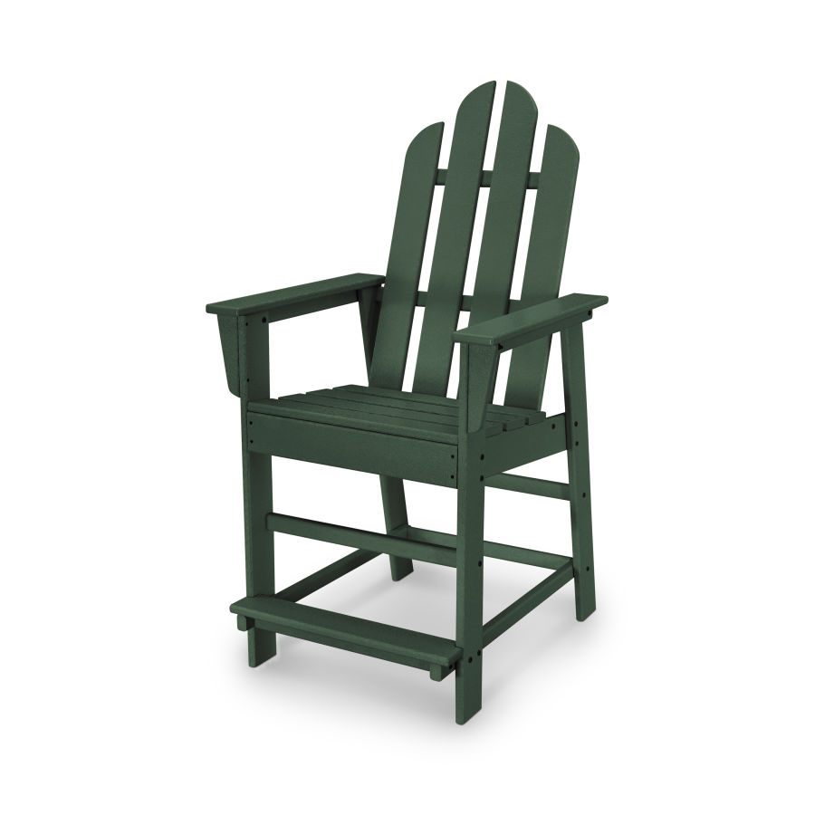 POLYWOOD Long Island Counter Chair in Green