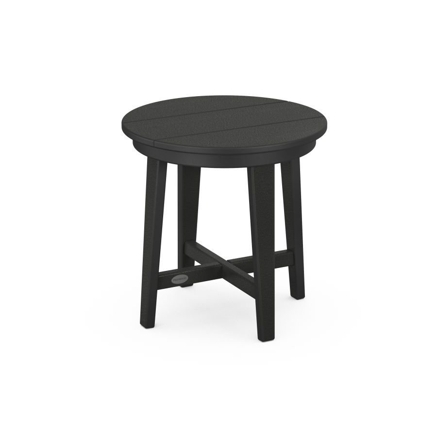 POLYWOOD Newport 19" Round End Table in Black