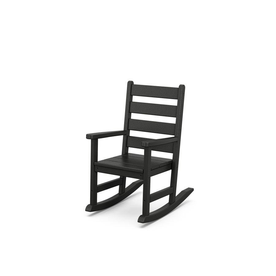 POLYWOOD Kids Lakeside Rocking Chair in Black