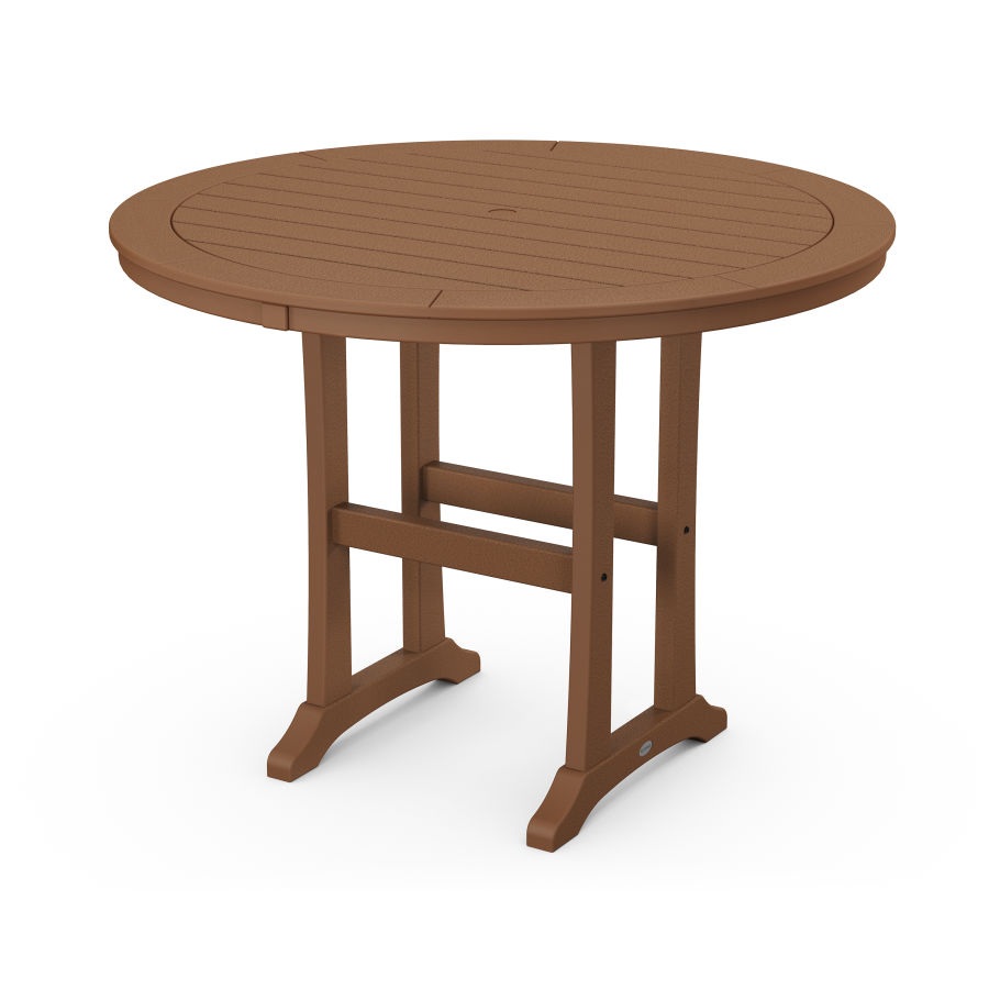 POLYWOOD 48" Round Counter Table in Teak
