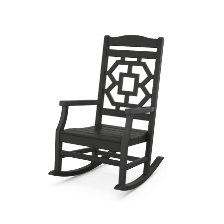 Chinoiserie Rocking Chair in Black