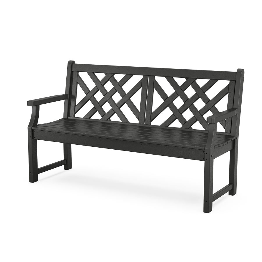 POLYWOOD Wovendale 60” Bench in Black