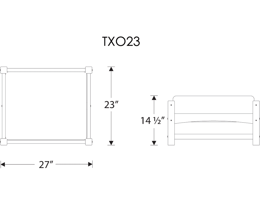 Dimensions for Rockport Club Ottoman