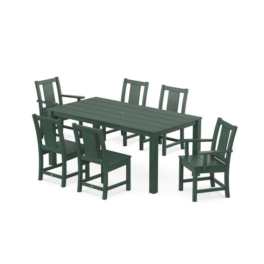 POLYWOOD Prairie 7-Piece Parsons Dining Set in Green