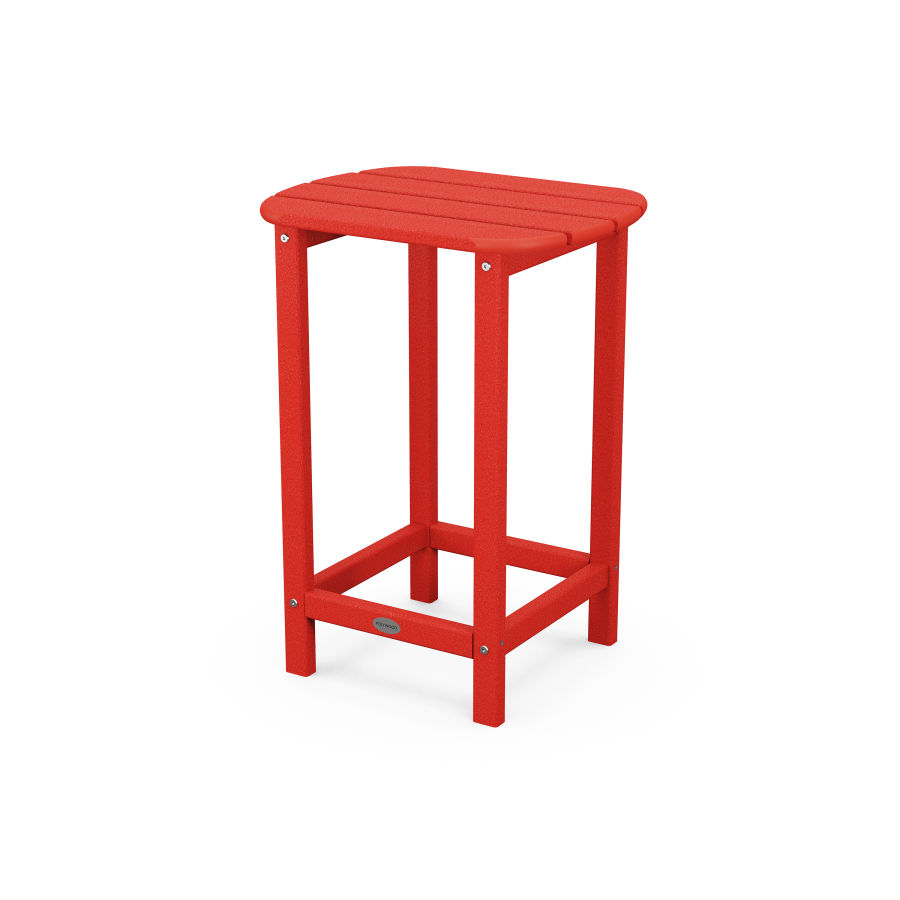 POLYWOOD 26" Counter Side Table in Sunset Red