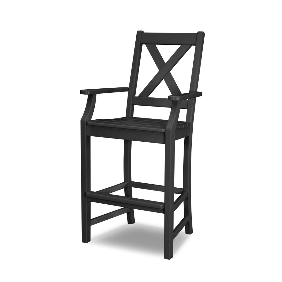 POLYWOOD Braxton Bar Arm Chair in Black