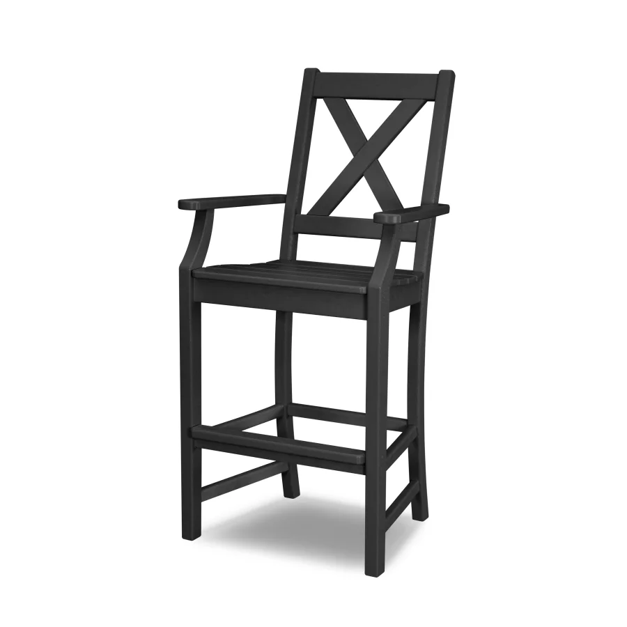 POLYWOOD Braxton Bar Arm Chair in Black