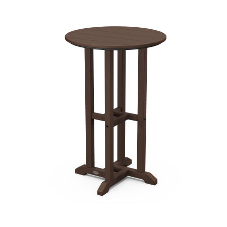 POLYWOOD 24" Round  Farmhouse Counter Bistro Table in Mahogany / Mahogany
