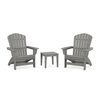 POLYWOOD 3-Piece Nautical Grand Adirondack Set