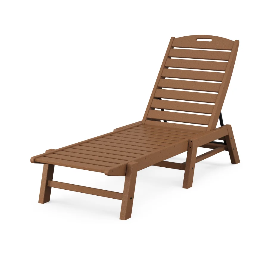 POLYWOOD Nautical Chaise in Teak