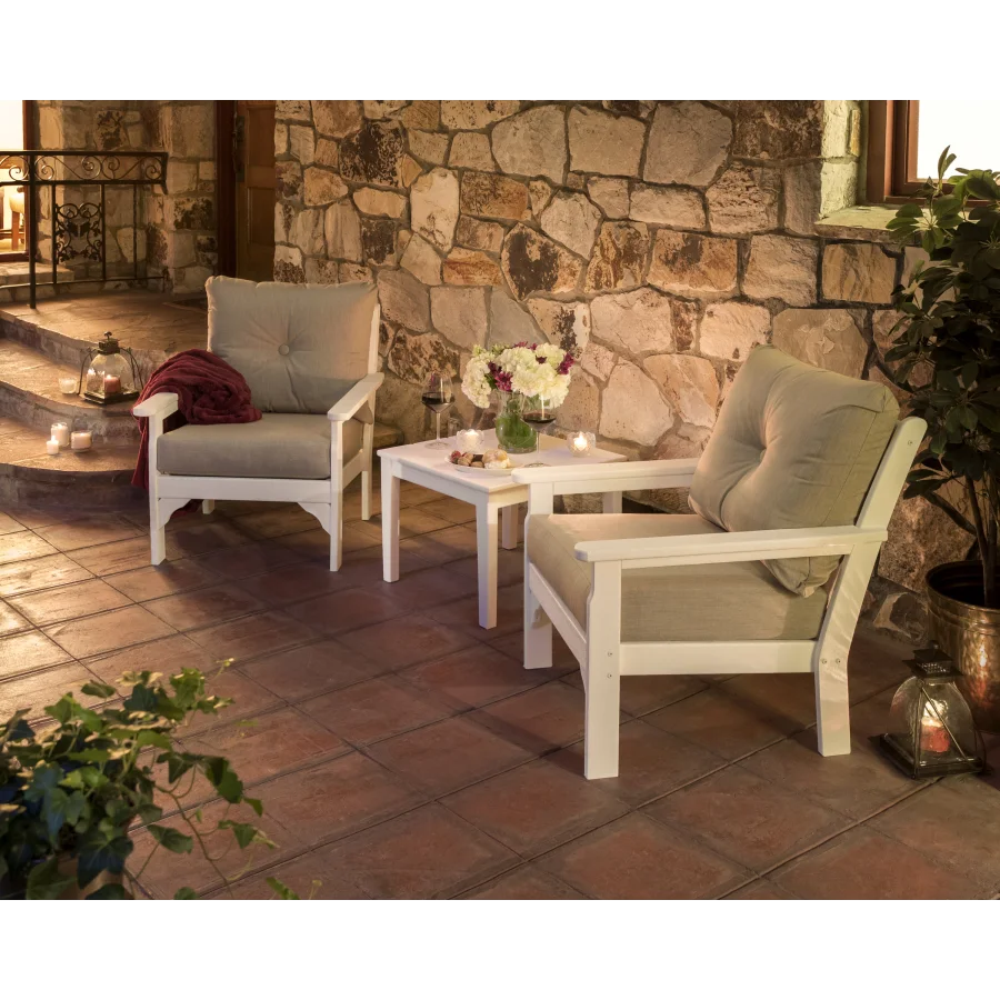 Vineyard 3-Piece Deep Seating Set in Vintage Finish