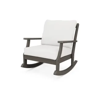 POLYWOOD Braxton Deep Seating Rocking Chair in Vintage Finish