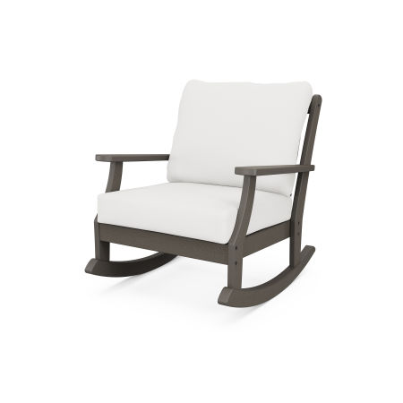 POLYWOOD Braxton Deep Seating Rocking Chair in Vintage Finish