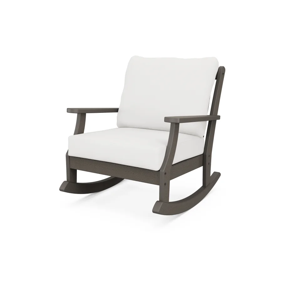 POLYWOOD Braxton Deep Seating Rocking Chair in Vintage Finish