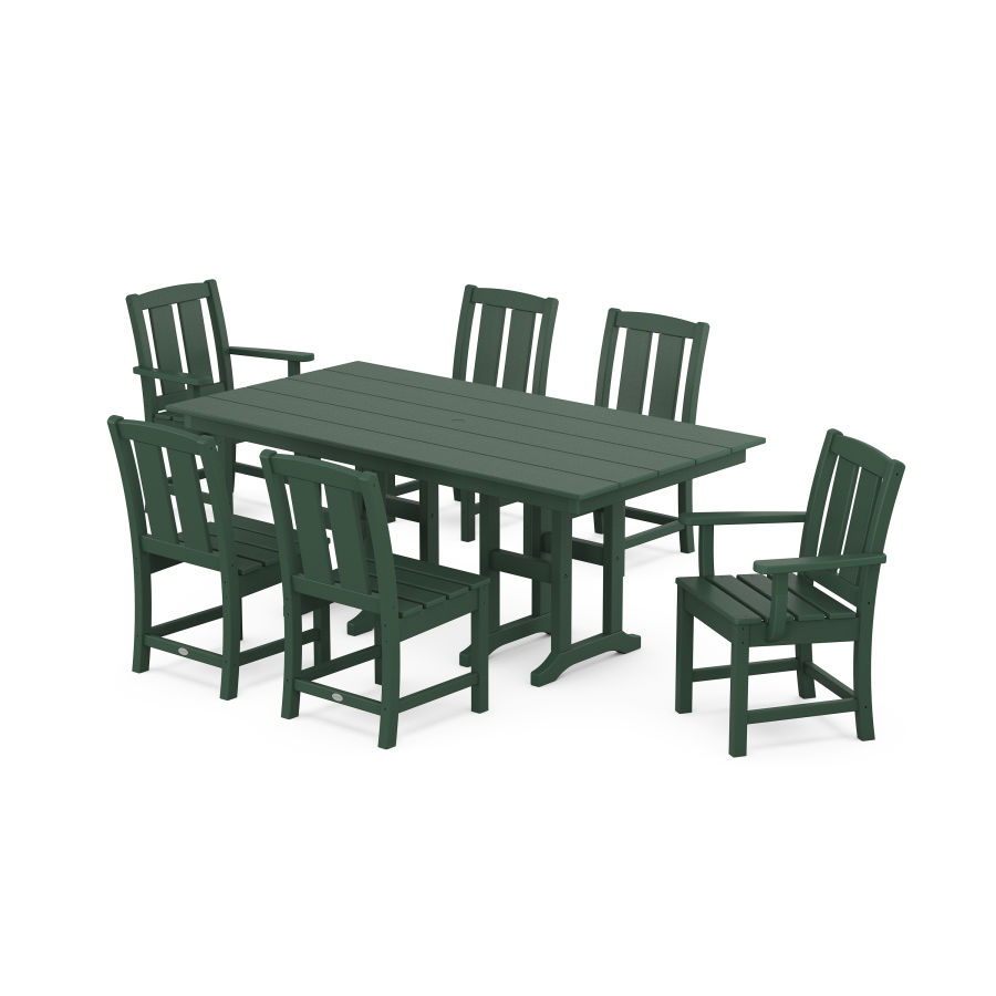 POLYWOOD Mission 7-Piece Farmhouse Dining Set in Green