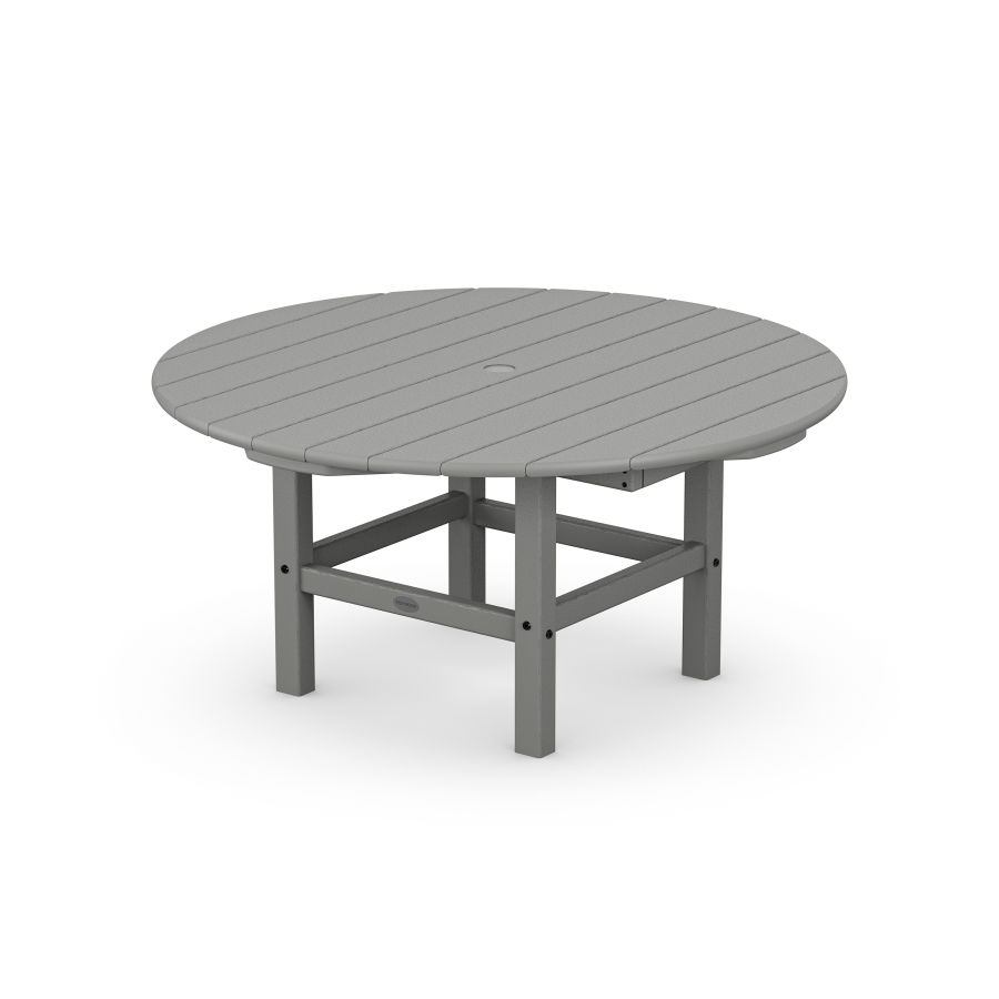 POLYWOOD Round 37" Conversation Table in Slate Grey