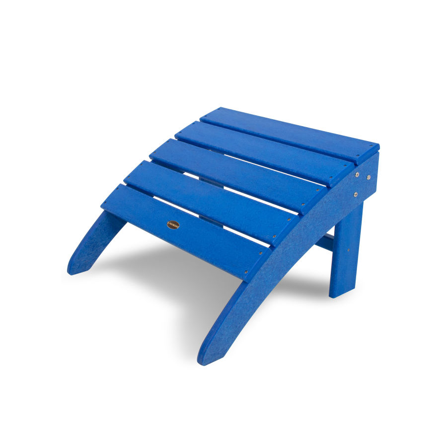 POLYWOOD South Beach Adirondack Ottoman in Pacific Blue
