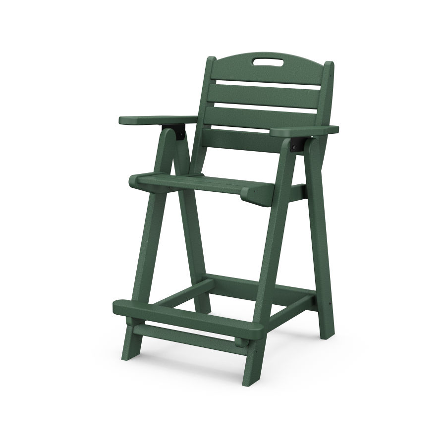 POLYWOOD Nautical Counter Chair in Green