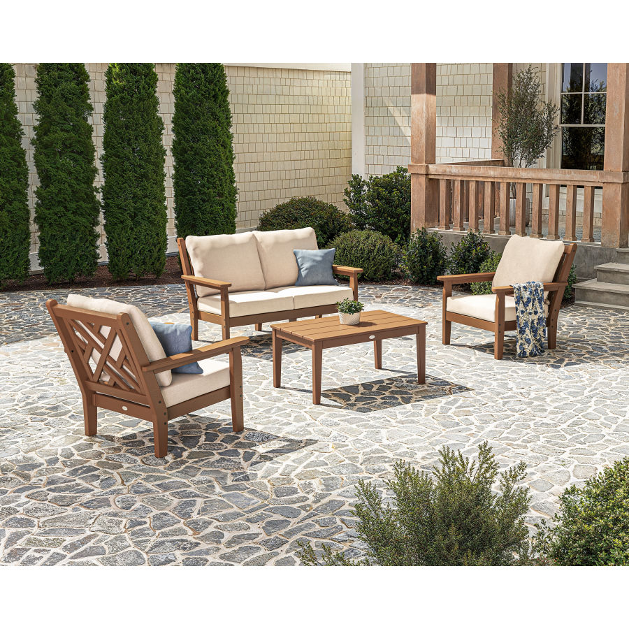 Chippendale 4-Piece Deep Seating Set with Loveseat