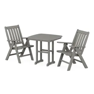 POLYWOOD Vineyard Folding Chair 3-Piece Dining Set