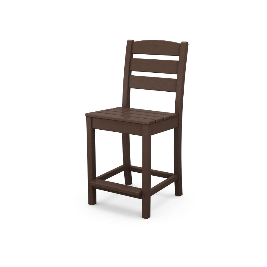 POLYWOOD Lakeside Counter Side Chair in Mahogany