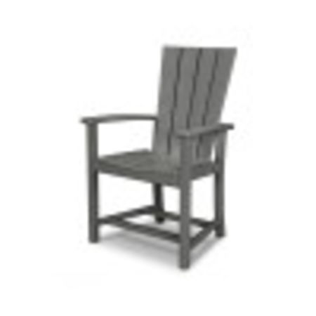 POLYWOOD Quattro Adirondack Dining Chair in Slate Grey