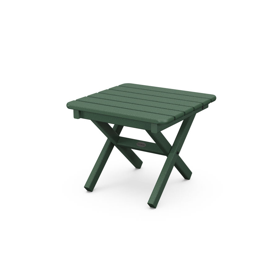 POLYWOOD Square 18" Folding Side Table in Green