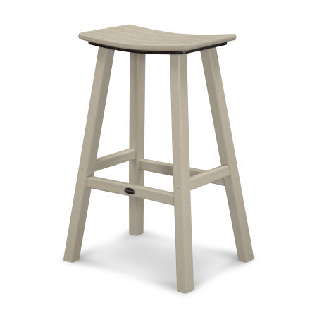 Traditional 30" Saddle Bar Stool in Sand
