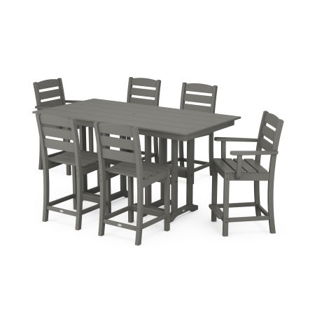 Lakeside 7-Piece Counter Set in Slate Grey