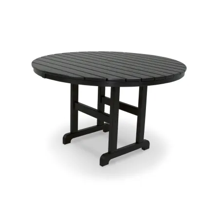 POLYWOOD Classics Round 48" Dining Table in Black