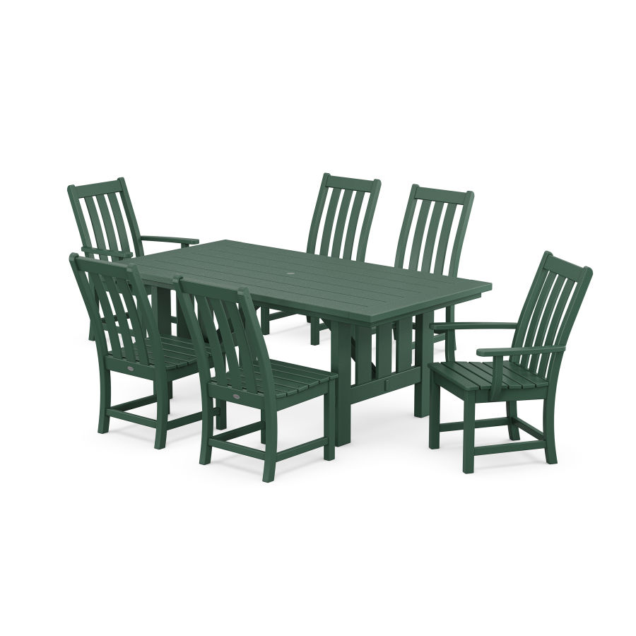 POLYWOOD Vineyard 7-Piece Dining Set with Mission Table in Green