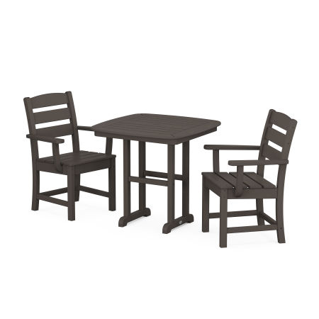 Lakeside 3-Piece Dining Set in Vintage Finish