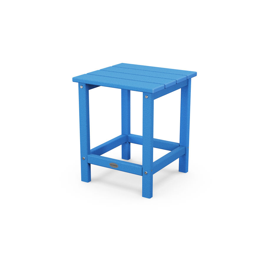 POLYWOOD Long Island 18" Side Table in Pacific Blue