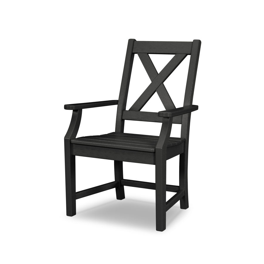 POLYWOOD Braxton Dining Arm Chair in Black