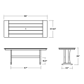 Thumbnail for Farmhouse Trestle 38" x 96" Counter Table