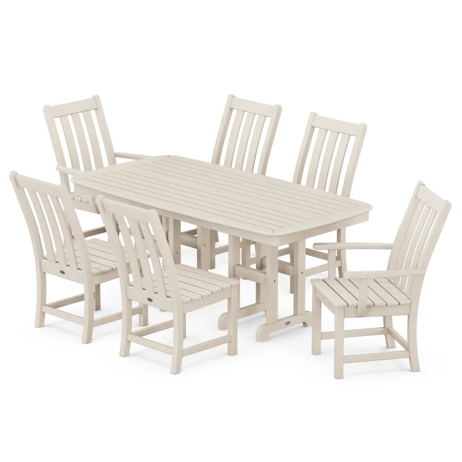 POLYWOOD Vineyard 7-Piece Dining Set in Sand