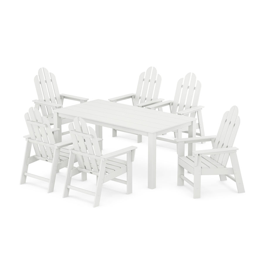 POLYWOOD Long Island 7-Piece Parsons Dining Set in White