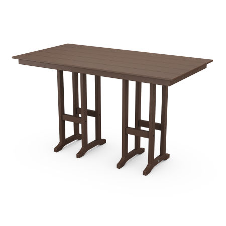 POLYWOOD Farmhouse 37" x 72" Bar Table in Mahogany