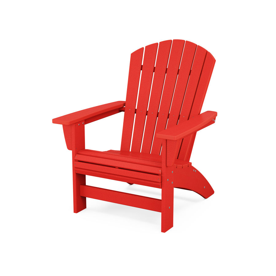 POLYWOOD Nautical Grand Adirondack Chair in Sunset Red