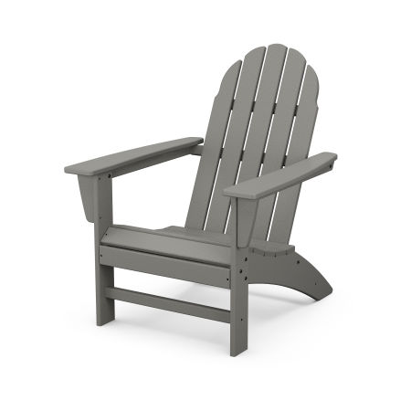 POLYWOOD Vineyard Adirondack Chair in Slate Grey
