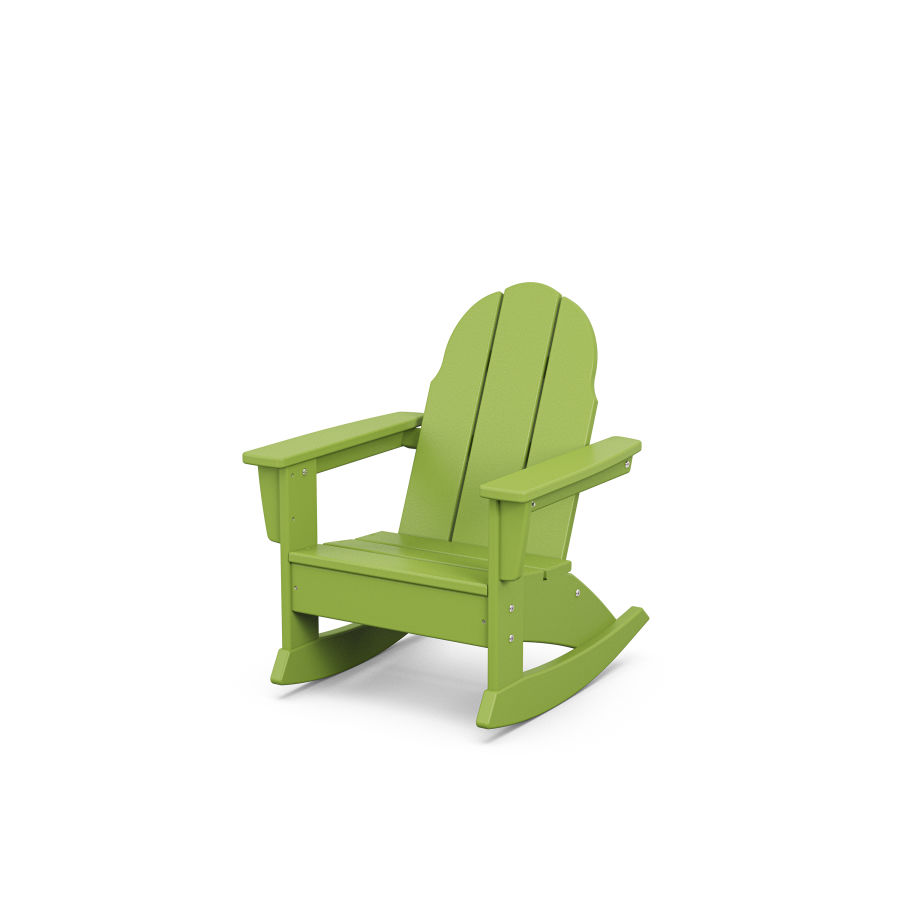 POLYWOOD Kids Vineyard Adirondack Rocking Chair in Lime