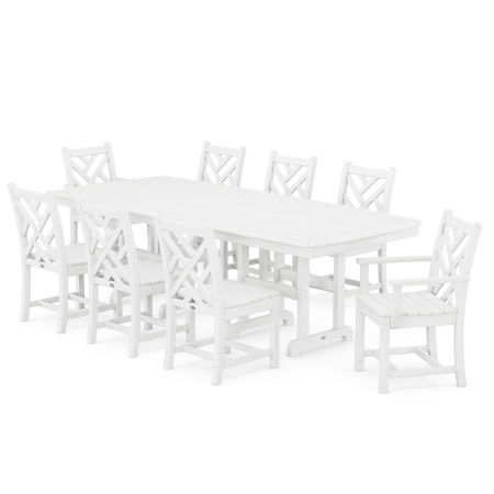 Chippendale 9-Piece Dining Set in White