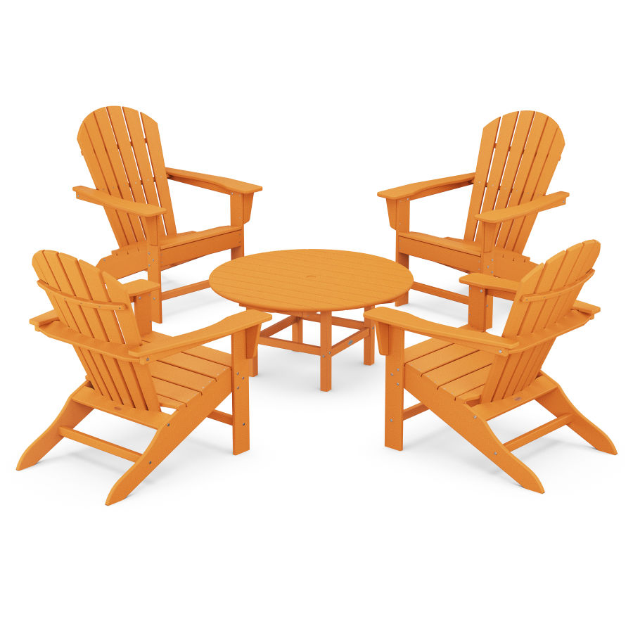 POLYWOOD 5-Piece Conversation Group in Tangerine